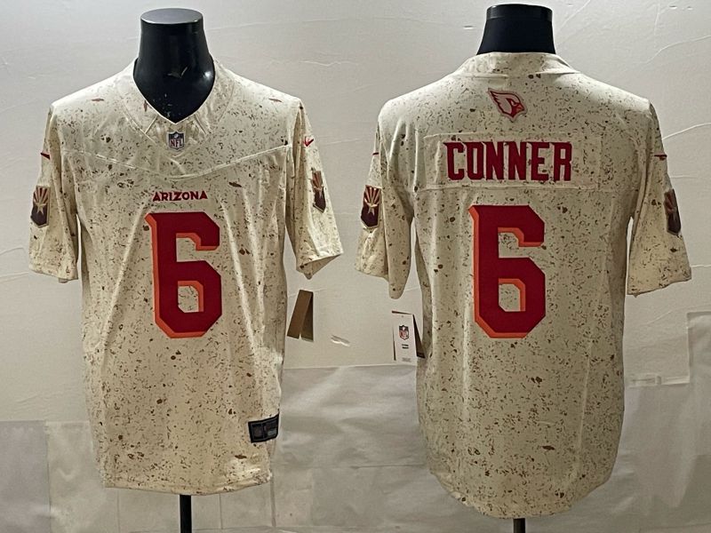 Men 2025 Arizona Cardinals #6 Conner Cream 5th generation Throwback Nike Limited NFL Jersey style 031->arizona cardinals->NFL Jersey